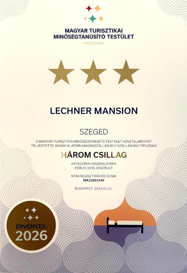 Апартаменты Lechner Mansion Сегед Экстерьер фото